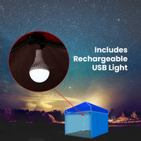 RED TRACK Accessory Pack for 3x3m Navy Blue Gazebo, includes Walls, Carry Bag, Rechargeable USB Lamp