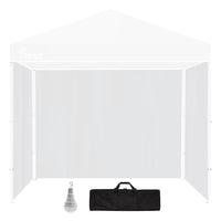 RED TRACK Accessory Pack for 3x3m White Gazebo, includes Walls, Carry Bag, Rechargeable USB Lamp