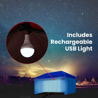 RED TRACK Accessory Pack for 6x3m Blue Gazebo, includes Walls, Wheeled Carry Bag, Rechargeable USB Lamp