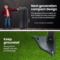 RED TRACK 3.6x2.2m Ultra Compact Folding Gazebo, Carry bag, Portable Outdoor Popup Marquee for Camping Beach, White