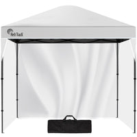 RED TRACK 3x3m Ultra Compact Folding Gazebo, Walls, Carry bag, Portable Outdoor Popup Marquee for Camping Beach, White