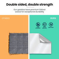 RED TRACK 3x3m Ultra Compact Folding Gazebo, Walls, Carry bag, Portable Outdoor Popup Marquee for Camping Beach, White