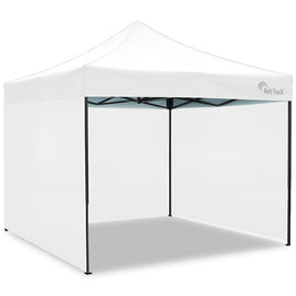 RED TRACK 3x3m Premium Pop Up Gazebo Marquee, Patented Steel Cable Canopy Support System, Wheeled Carry Bag, Side Walls, UV Block, Reinforced Frame, White