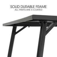 FORTIA 7pc Outdoor Dining Furniture Set, Rectangular Table and Chairs Setting for Outside