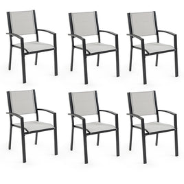 FORTIA 6pc Outdoor Dining Chair Set, for Outside