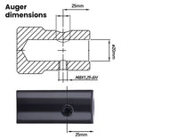 BAUMR-AG 200mm x 760mm Double Helix Auger Post Hole Digger Boring Bit, Carbon Steel