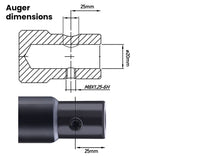 BAUMR-AG 250mm x 760mm Half Double Helix Auger Post Hole Digger Boring Bit, Carbon Steel