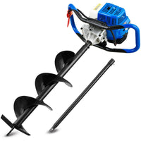 POWERBLADE PD750 52cc 2-Stroke Petrol Post Hole Digger, 200mm Auger w/ 600mm Extension Shaft