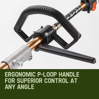 BAUMR-AG 65cc 7in1 Long Reach Garden Multi-tool, Pole Saw, Hedge & Line Trimmer, Brush Cutter, 12" Tree Trimming Pruning Chainsaw Bar, 2 Extension Shafts