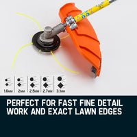 MTM 62cc 7in1 Brush Cutter Long Reach Garden Multi-Tool , Pole Trimmer, Hedge & Line Trimmer, 12" Tree Trimming Pruning, 2 Extension Shafts