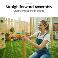 ROVO KIDS Ultimate Outdoor Monkey Bars Playset Frame, with Climbing Wall, Disc Swing, Rope Ladder