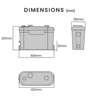 PROTEGE Grey Water Pump, with 3 Inlet, for House, Bathroom, Shower, Sink, Washing Machine