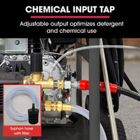 JET-USA Commercial Diesel High-Pressure Washer Cleaner, Electric Start 10hp 418cc, 15m Steel Braided Hose, Adjustable Triplex Pump - DX800