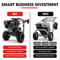JET-USA 5000PSI Commercial Petrol Powered High Pressure Washer, 15HP 420cc, Italian Made Adjustable AR Pump, 20m Hose - TX870