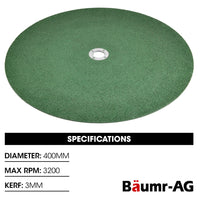 5 x Baumr-AG 400mm Abrasive Composite Blade, for Metal Cut Off Saw