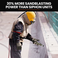 UNIMAC 38L Sandblasting Tank, Pressurised Design with Sandblast Gun Set with Hose