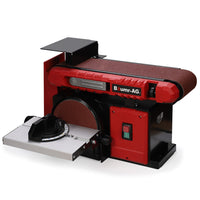 BAUMR-AG Bench Belt and Disc Sander Combo, 100mm Linisher + 150mm Disc, S1 Rated 400W Brushless Motor, Horizontal & Vertical Sanding