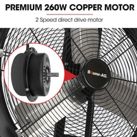 BAUMR-AG 24" 610mm 260W Industrial Mobile Floor Drum Fan, Tilting, Large, Commercial, Heavy-duty Frame, EESS Certified