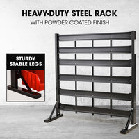 BAUMR-AG 39 Parts Bin Rack Storage System Floor Mount - Red