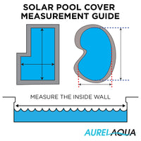 AURELAQUA Solar Swimming Pool Cover 400 Micron Heater Bubble Blanket 9.5x5m