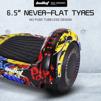 BULLET SX-2000 Hoverboard Scooter, 500W Brushless, Superior Self Balancing System, UL Certified, LED Lights, Hip Hop Design