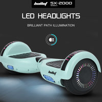 BULLET SX-2000 Hoverboard Scooter, 500W Brushless, UL Certified, AU Compliant, Superior Self Balancing System, LED Lights, Mint Green