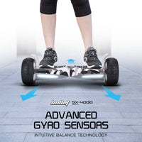 BULLET SX-4000 Hoverboard Scooter, 8.5" Wheels, 700W Brushless, Superior Self Balancing System, UL Certified, LED Lights, Carry Bag, Camo