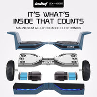 Bullet SX-4500 Hoverboard Scooter, 8.5" Wheels, 700W Brushless, Superior Self Balancing System, UL Certified, LED Lights, Carry Bag, Navy Blue