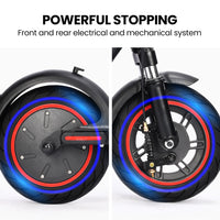 ALPHA Urban 10 Electric Scooter, 35km/h, Suspension, 35km Range, 10-Inch Wheels, Brushless Motor, Free APP, Motorised Commuter eScooter for Adults, Black
