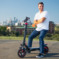 VALK Fusion 7 Electric Scooter with Seat option 800W 48V 13Ah Lithium 50km Range Quad Shocks 10 inch Tyres