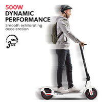 Valk Synergy 7 MkII Electric Scooter 500W 15Ah, Motorised eScooter for Adults, White