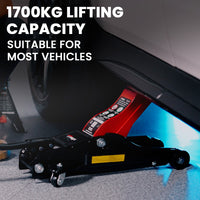 T-REX 1700KG Hydraulic Trolley Floor Jack, Low Profile, Quick Release Handle, for Jacking Car