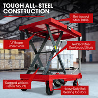 T-REX 500KG Hydraulic Scissor Lift Platform Trolley, Heavy-Duty, for Material Handling