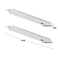 BULLET Pair of 2m Aluminium Loading Ramps, 3310kg capacity