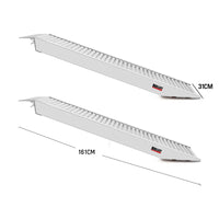 BULLET Pair of 1.6m Aluminium Loading Ramps, 4050kg capacity