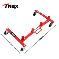 T-Rex Vehicle Positioning Jack Storage Rack Stand, Heavy Duty Design with Locking Castor Wheels