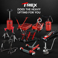 T-Rex Vehicle Positioning Jack Storage Rack Stand, Heavy Duty Design with Locking Castor Wheels