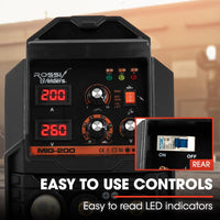 ROSSI 200A MIG/MAG/MMA/ARC/TIG Multi-Purpose Welder MIG-200, Flux/Solid Wire/CO2 Or Argon Gas