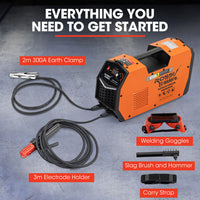 ROSSI 160 Amp Inverter Stick Welder, ideal for Stainless Steel, Aluminium, Carbon Steel, Multi-Metal Gasless Welding Machine, 15A Plug