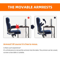 Velvet Home Ergonomic Swivel Adjustable Tilt Angle and Flip-up Arms Office Chair