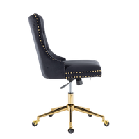 Velvet Home Office Chair- Black