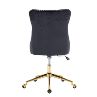 Velvet Home Office Chair- Black