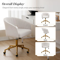 Velvet Home Office Chair- Beige