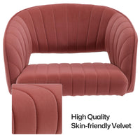 Velvet Home Office Chair- Rose