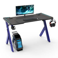 EKKIO RGB Gaming Desk Y Shape Blue 140cm