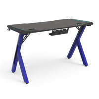 EKKIO RGB Gaming Desk Y Shape Blue 140cm