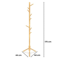 EKKIO 8 Hook Wood Coat Rack Stand (Wooden)