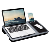 EKKIO Multifunctional Portable Bed Tray Laptop Desk with Cushion (Silver Grey) EK-BT-104-XY
