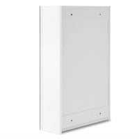 EKKIO Bathroom Vanity Mirror with Single Door Storage Cabinet (White)