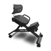 EKKIO Adjustable Ergonomic Office Kneeling Chair with Backrest (Black) EK-KC-101-TH